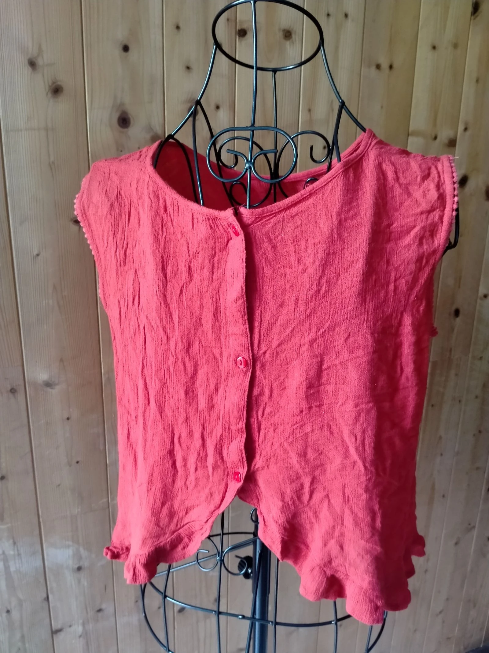Red Jennyfer women's bohemian lace top size 38/40 – photo 3